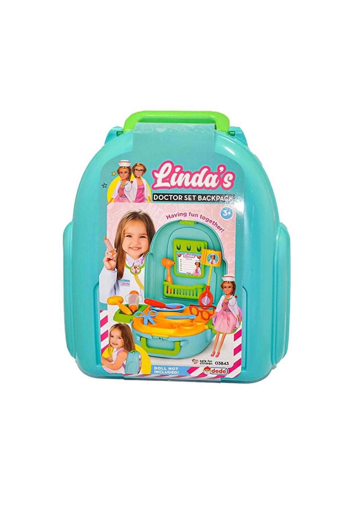 Kız Çocuk Oyuncak Erkek Çocuk Oyuncak 03843 LİNDA NIN DOKTOR SET SIRT ÇANTASI -FEN Eğitici Oyuncakla