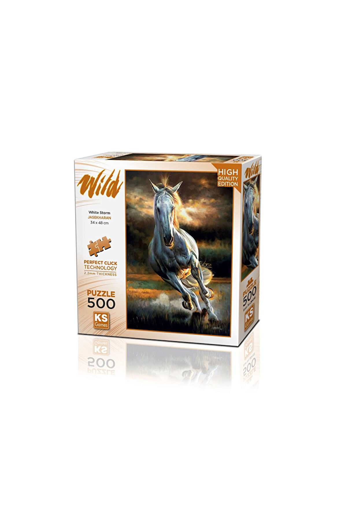 Kız Çocuk Oyuncak Erkek Çocuk Oyuncak KS Puzzle 500 Parça Wild White Storm Eğitici Oyuncaklar