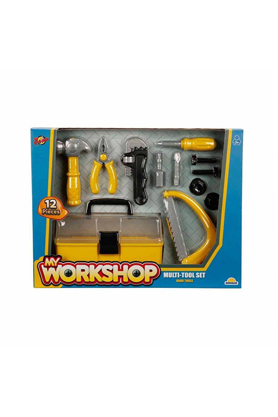 Kız Çocuk Oyuncak Erkek Çocuk Oyuncak 3718 Zapp Toys My Workshop Çantalı Tamir Seti 12 Parça -Sunman
