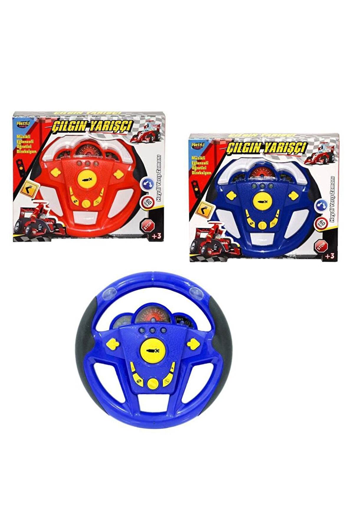 Kız Çocuk Oyuncak Erkek Çocuk Oyuncak Kutulu Türkçe Sesli Eğlenceli Direksiyon Oyuncak - Stokta Olan