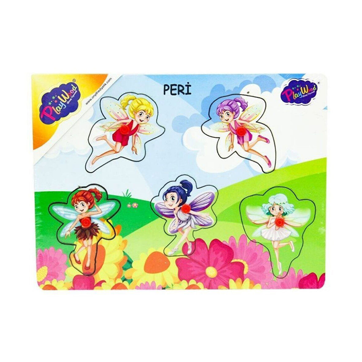 Kız Erkek Çocuk Oyuncak 159/160 AHŞAP TUTMALI PERİ KIZI Kız Erkek Çocuk Eğitici