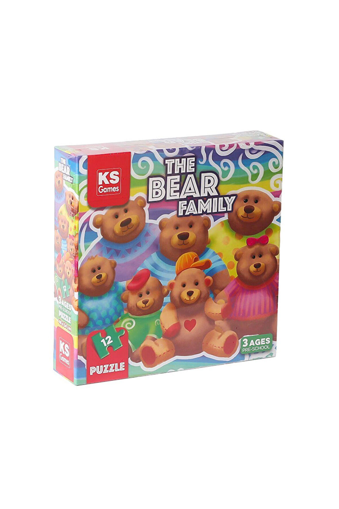 Kız Çocuk Oyuncak Erkek Çocuk Oyuncak PRS 32705 The Bear Family Pre School Puzzle Eğitici Oyuncaklar