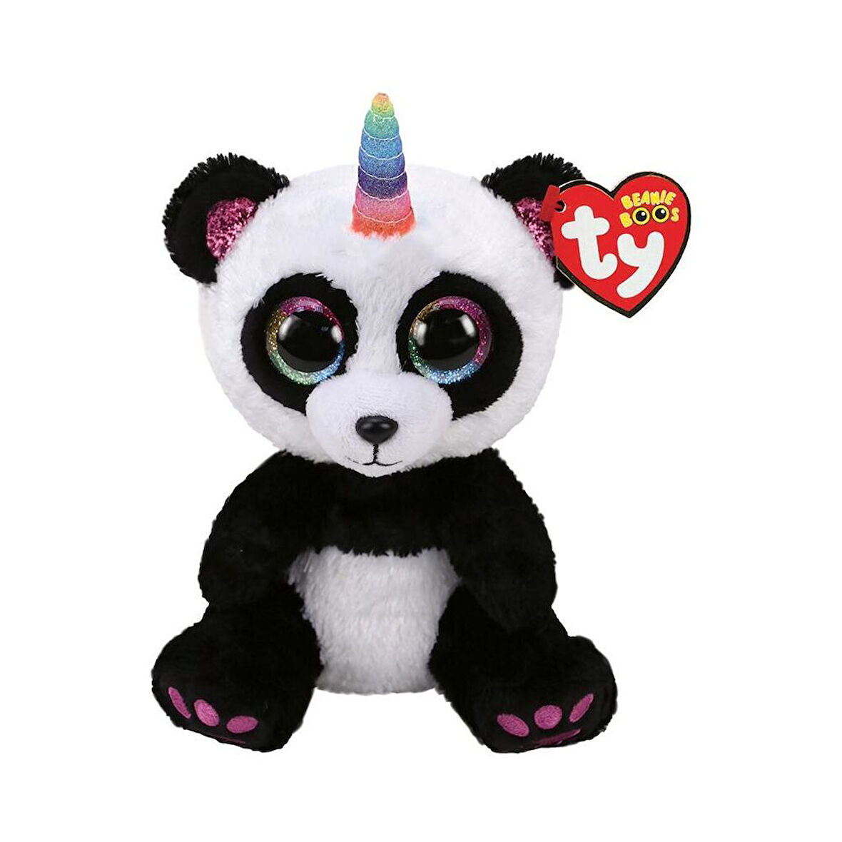 Kız Erkek Çocuk Oyuncak TY Beanie Boos Boynuzlu Panda-Paris 15cm Kız Erkek Çocuk Eğitici