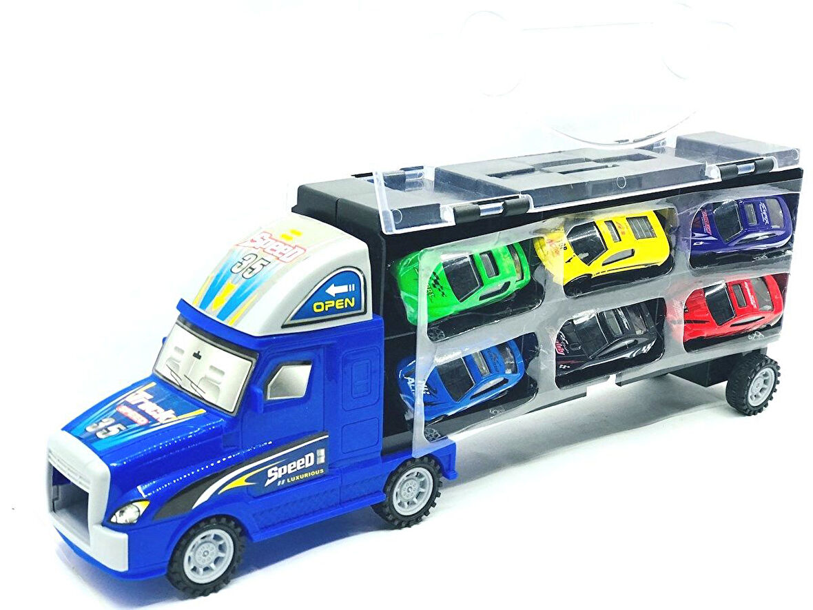 Öğretici Oyuncak Taşınabilir Die Cast Metal Araçlı Kaydıraklı Tır Kız Erkek Çocuk Eğitici Eğitici