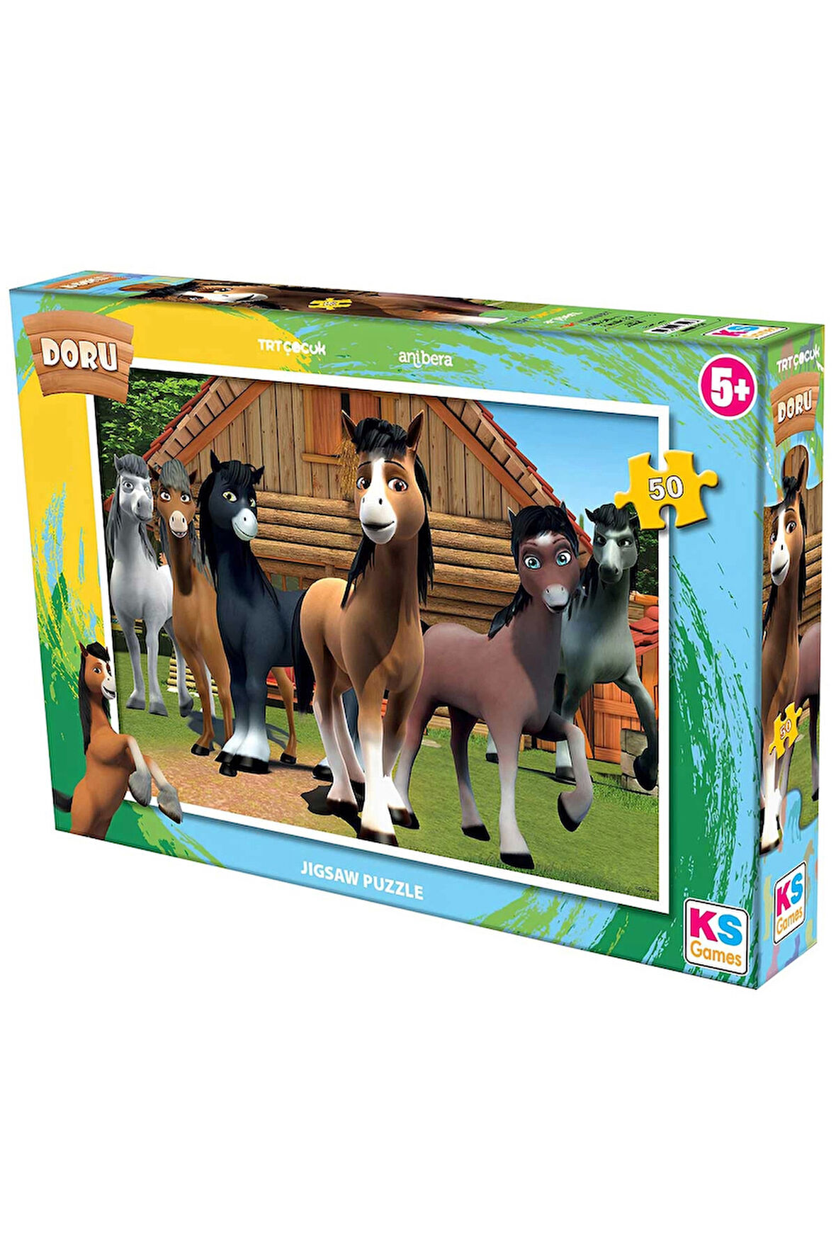 Kız Çocuk Oyuncak Erkek Çocuk Oyuncak KS Games Doru 50 Parça Puzzle Eğitici Oyuncaklar