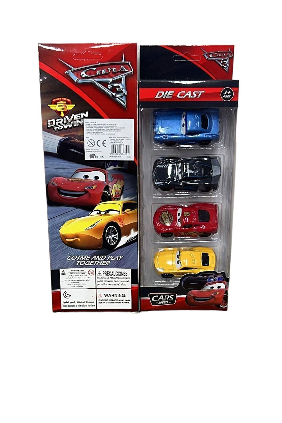 Eğitici Öğretici Çocuk Oyuncaklar Şimşek Mcqueen 4 Lü Set Araçları Kutulu Şimşek Mcqueen Araçları