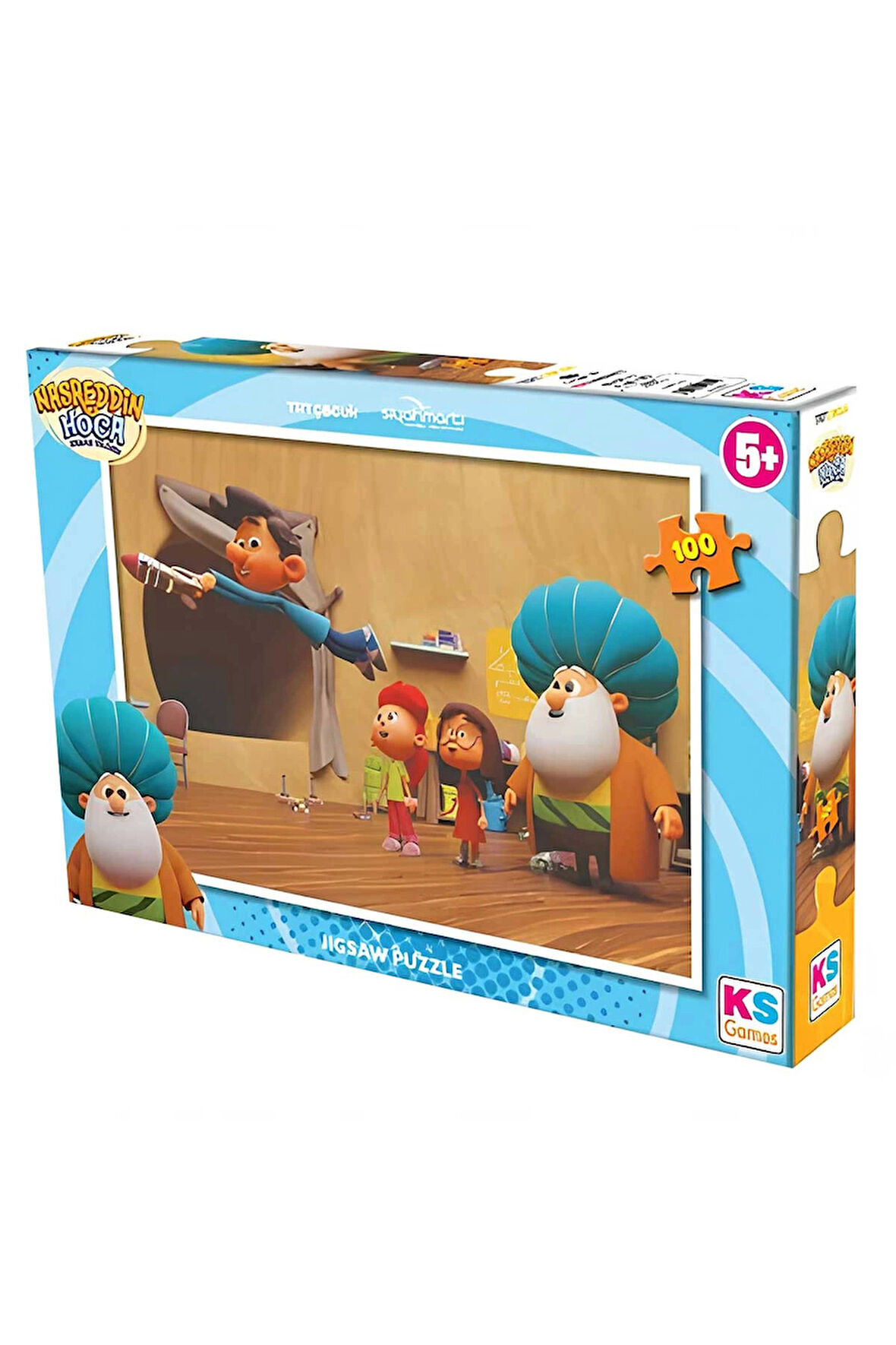 Kız Çocuk Oyuncak Erkek Çocuk Oyuncak KS Games Nasrettin Hoca 100 Parça Puzzle Eğitici Oyuncaklar