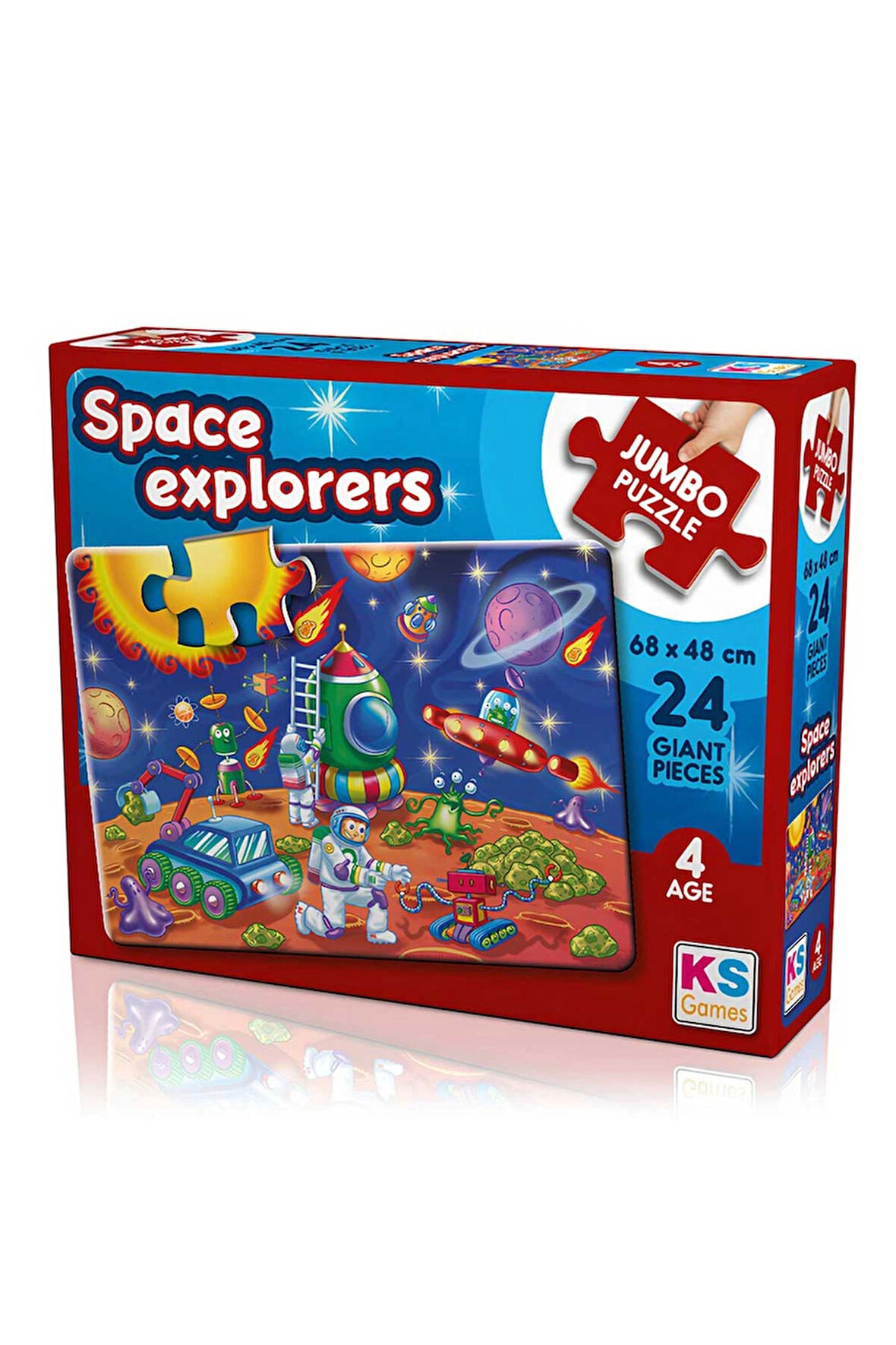 Kız Çocuk Oyuncak Erkek Çocuk Oyuncak KS Games Space Explorers 24 Parça Puzzle Eğitici Oyuncaklar