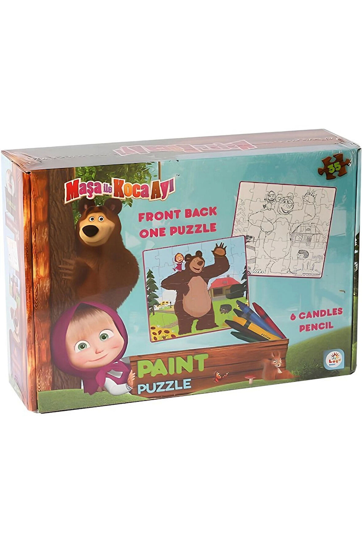 Kız Çocuk Oyuncak Erkek Çocuk Oyuncak Maşa Koca Ayı Boyamalı Puzzle Eğitici Oyuncaklar