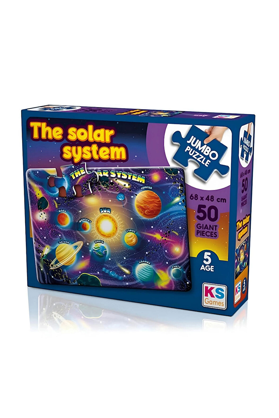 Kız Çocuk Oyuncak Erkek Çocuk Oyuncak KS Games Solar Sistem Gezegen 50 Parça Puzzle Eğitici Oyuncakl