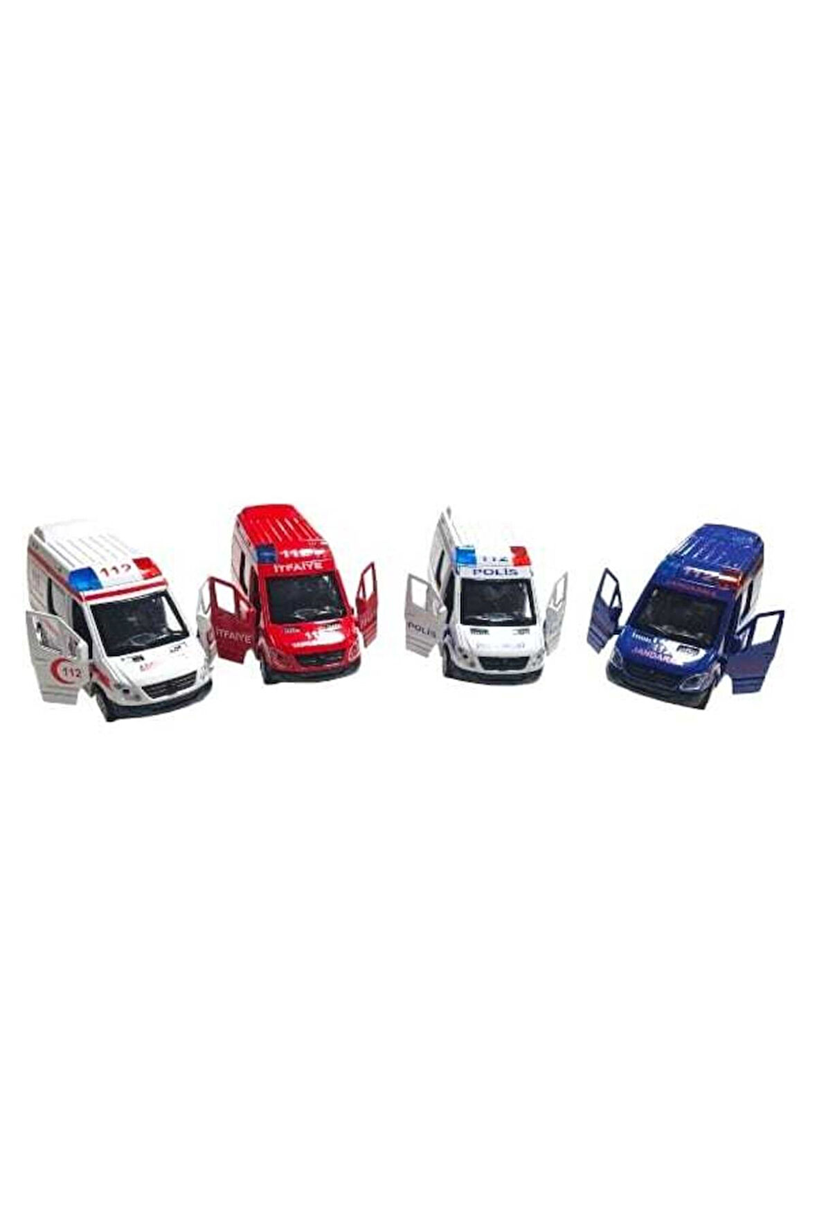 Eğitici Öğretici Çocuk Oyuncaklar 1Adet Metal Çek-bırak Işıklı Sesli Kapıları Açılır Kapanır Kurtarm