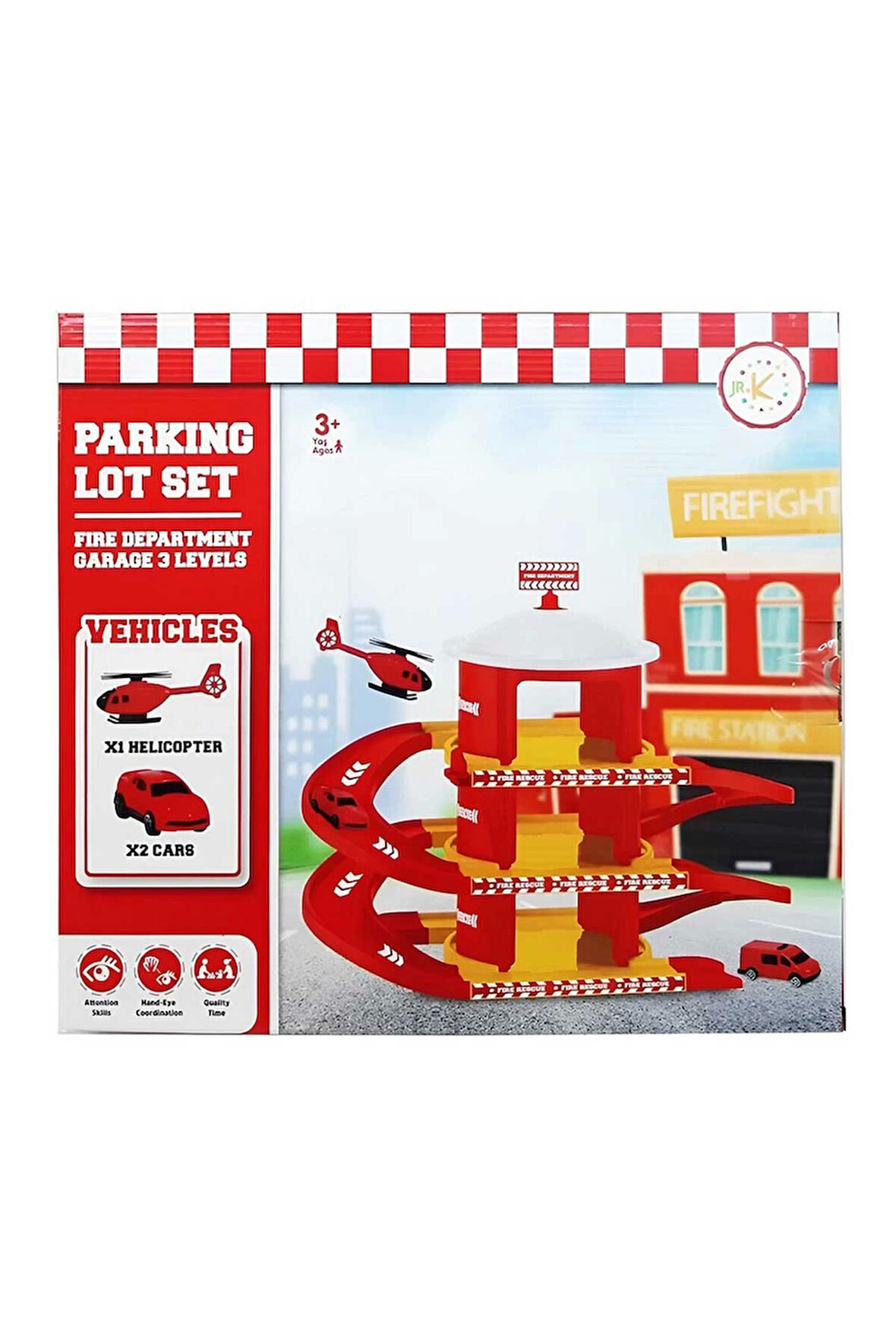 Kız Çocuk Oyuncak Erkek Çocuk Oyuncak İtfaiye Üç Katlı Otopark Eğitici Oyuncaklar