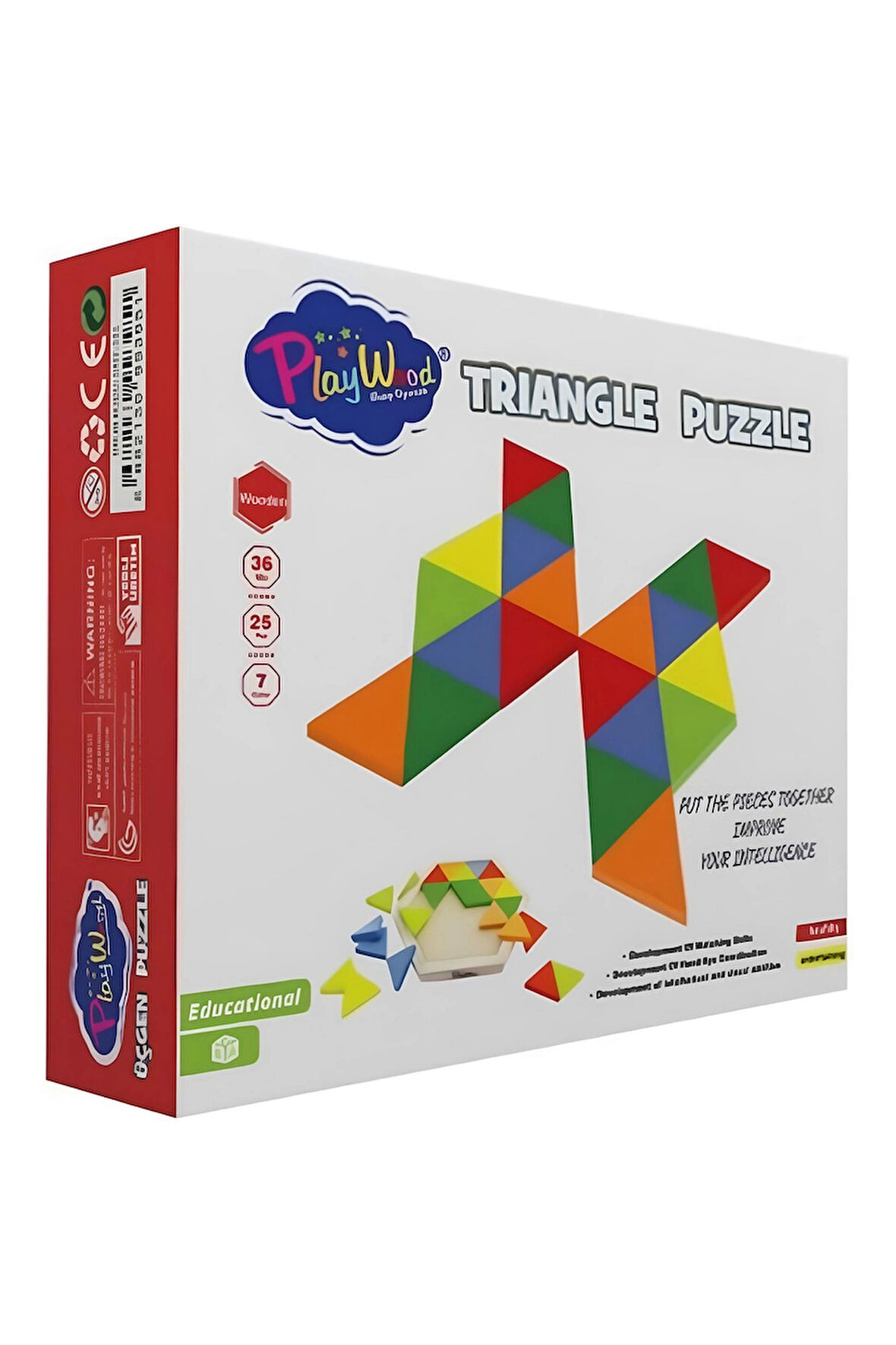 Kız Çocuk Oyuncak Erkek Çocuk Oyuncak Ahşap Üçgen Puzzle Eğitici Oyuncaklar