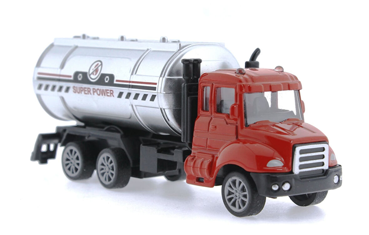 Eğlenceli Oyuncak Çek Bırak Metal Mini Yakıt Tankeri Kız Erkek Çocuk Eğitici