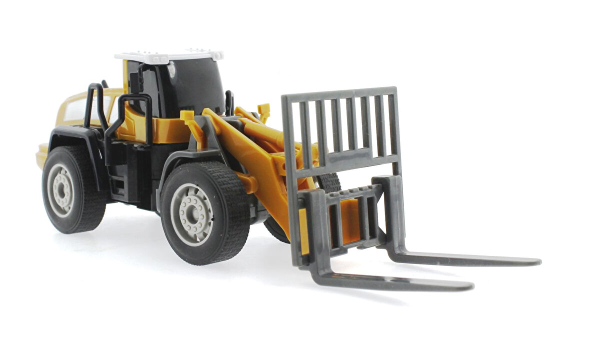 Eğitici Oyuncak Sürtmeli Model İş Makinası Forklift Kız Erkek Çocuk Eğitici