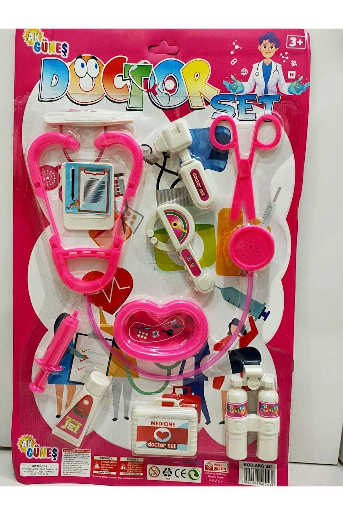 Eğitici Öğretici Çocuk Oyuncaklar Doktor Seti 11 Parçalı