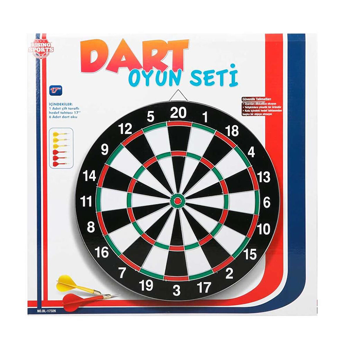 Kız Erkek Çocuk Oyuncak Kutulu Çivili 41,5cm Dart Oyun Seti Kız Erkek Çocuk Eğitici