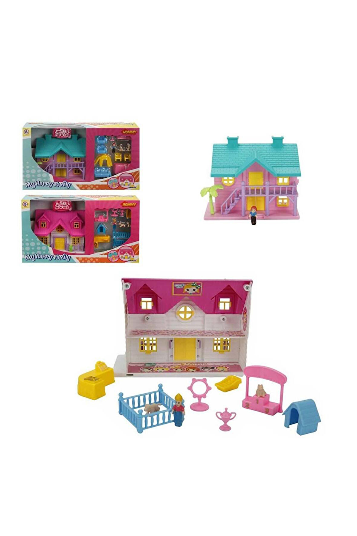 Kız Çocuk Oyuncak Erkek Çocuk Oyuncak 2 Katlı Ev Oyun Seti Villa 1adet Fiyatıdır Eğitici Oyuncaklar