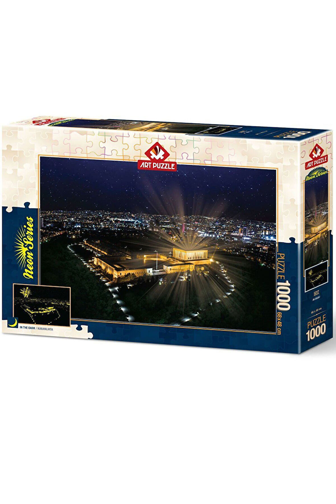 Kız Çocuk Oyuncak Erkek Çocuk Oyuncak 5237 Anıtkabir 1000 Parça Neon - Art Puzzle Eğitici Oyuncaklar