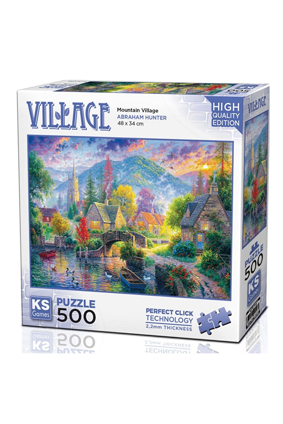 Kız Çocuk Oyuncak Erkek Çocuk Oyuncak KS Games Mountain Village Puzzle 500 Parça 20046 Eğitici Oyunc