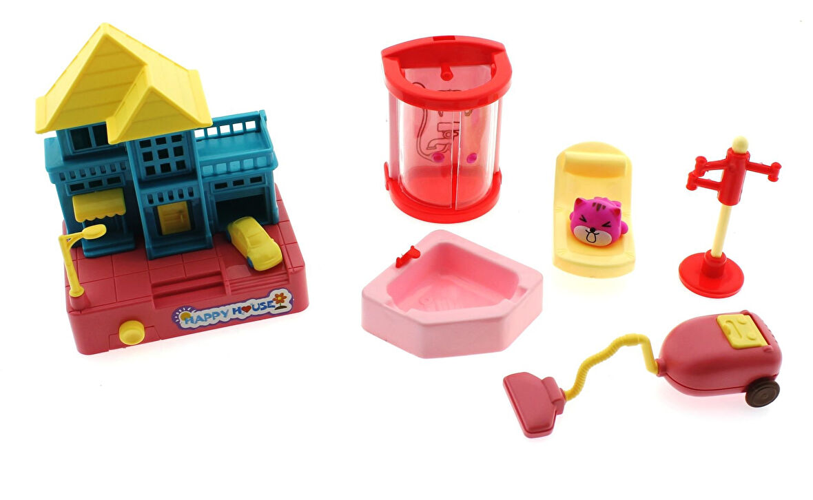 Öğretici Oyuncak Kedi Şehri Ev ve Banyo Oyun Seti Kız Erkek Çocuk Eğitici