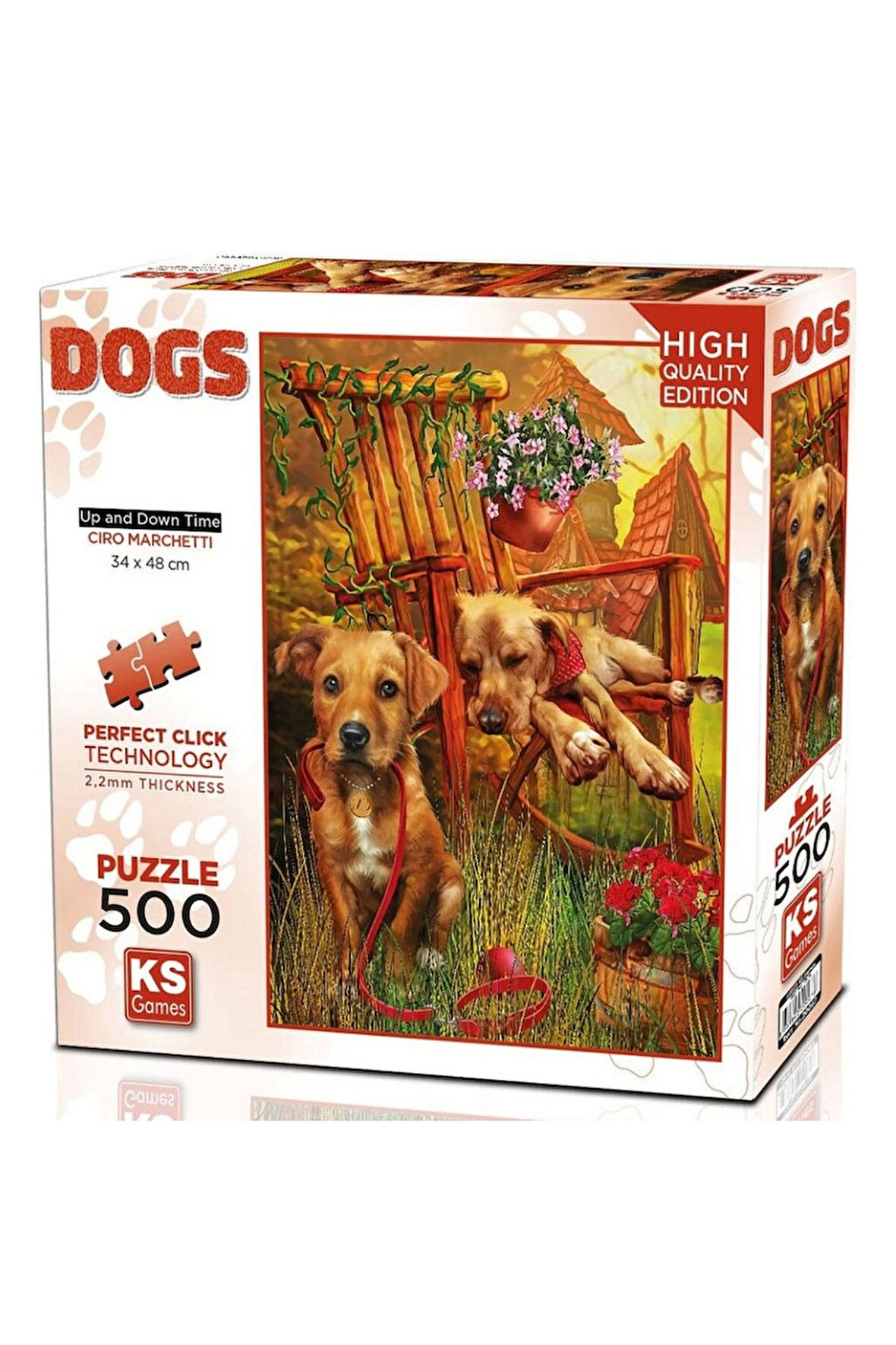 Kız Çocuk Oyuncak Erkek Çocuk Oyuncak KS Games Up and Down Time Puzzle 500 Parça 20067 Eğitici Oyunc