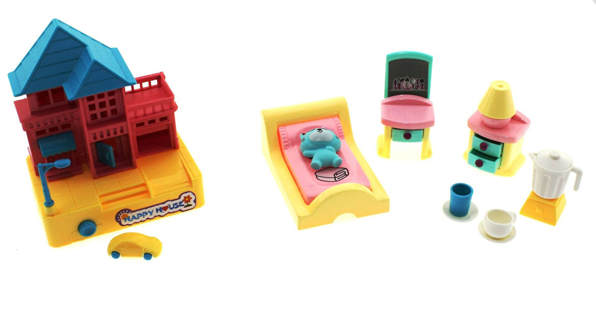 Eğlenceli Oyuncak Kedi Şehri Ev ve Yatak Odası Oyun Seti Kız Erkek Çocuk Eğiticila