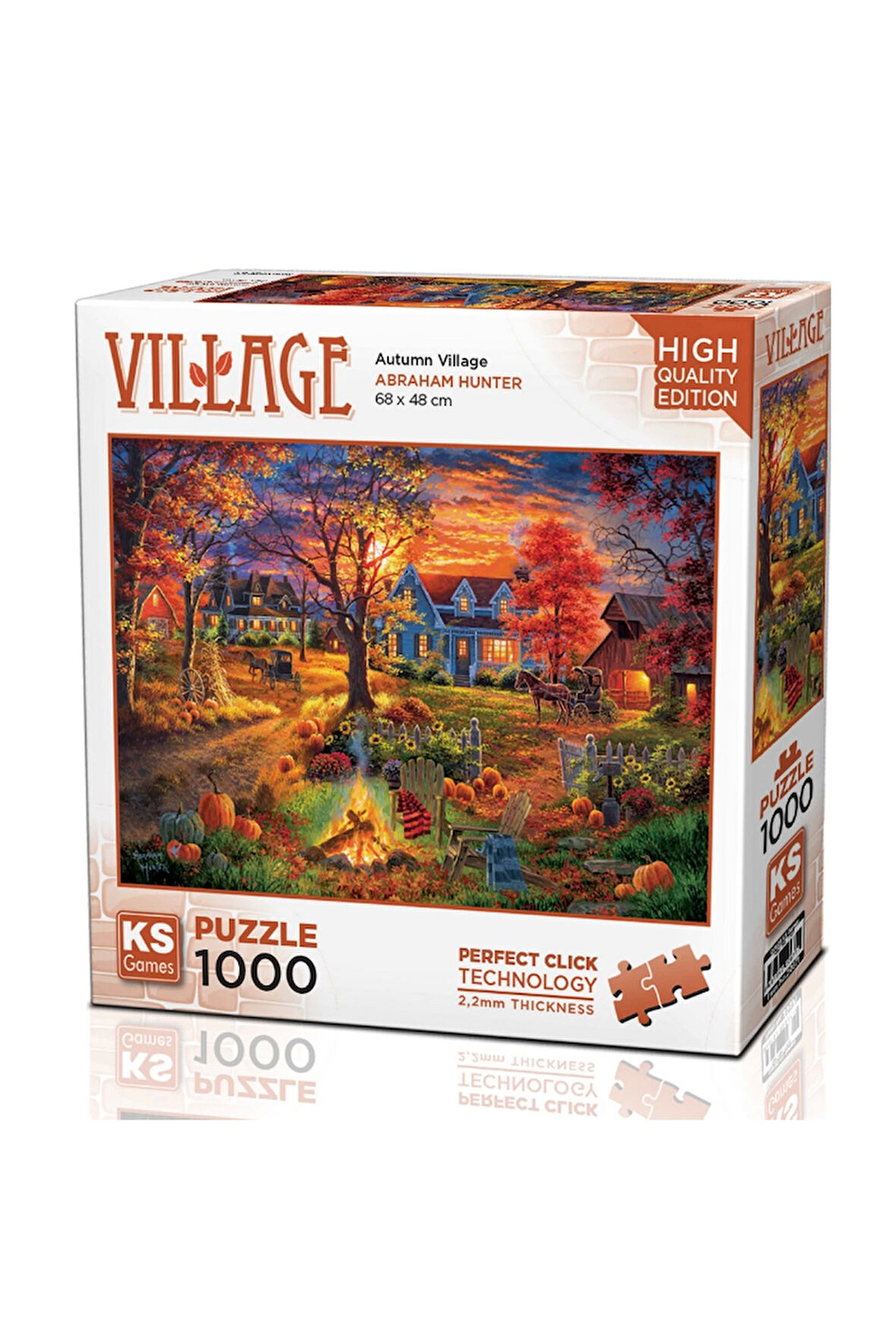 Kız Çocuk Oyuncak Erkek Çocuk Oyuncak KS Games Autumn Village Puzzle 1000 Parça 20671 Eğitici Oyunca