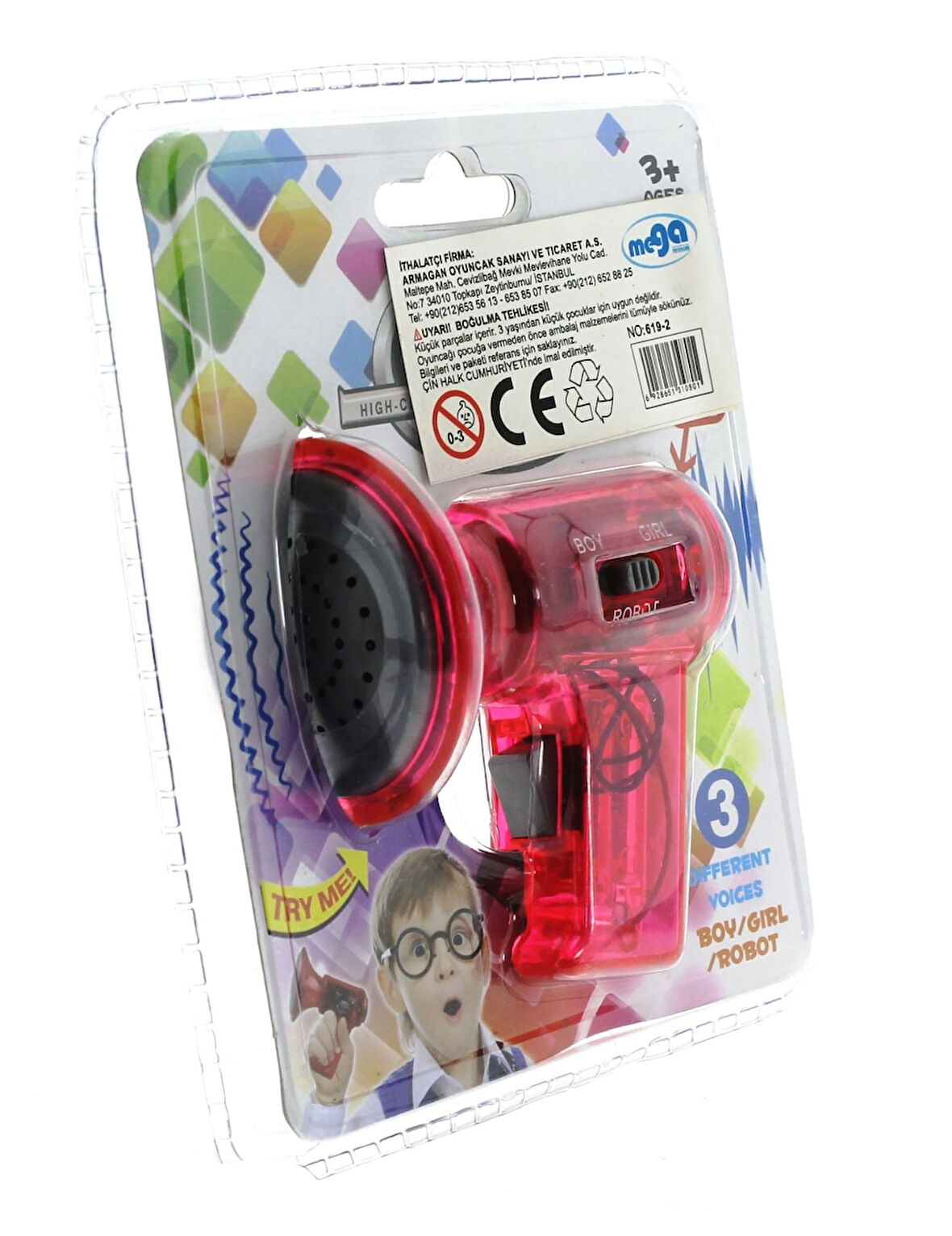 Eğitici Oyuncak Ses Değiştirici Mini Pembe Megafon Kız Erkek Çocuk Eğitici