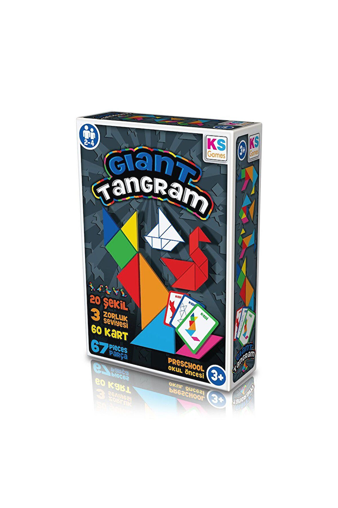Kız Çocuk Oyuncak Erkek Çocuk Oyuncak GT239 KS, Giant Tangram Eğitici Oyuncaklar