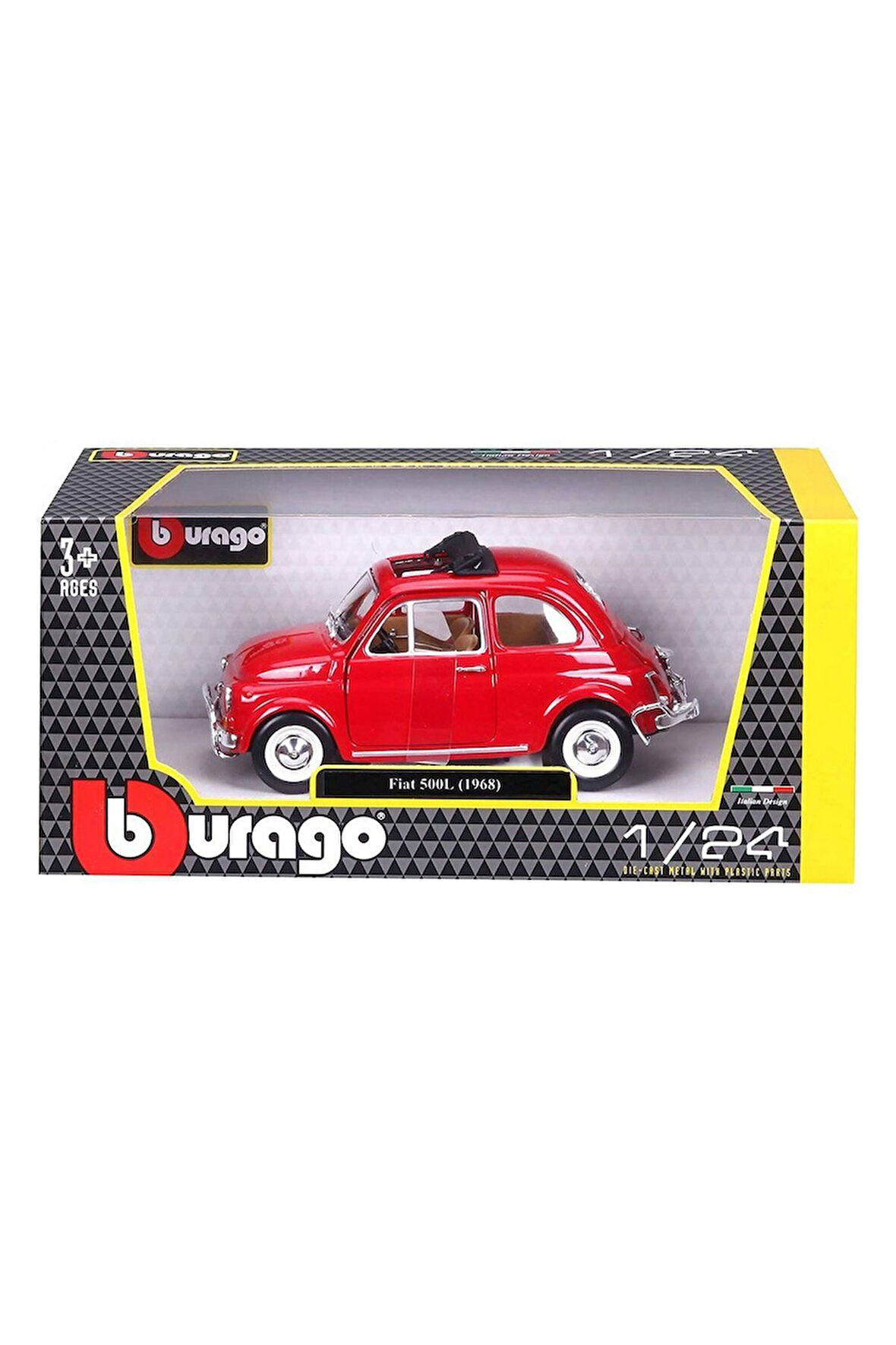 Kız Çocuk Oyuncak Erkek Çocuk Oyuncak 22099 Burago Fiat 500L 168 Kırmızı 1:24 -Sunman Eğitici Oyunca