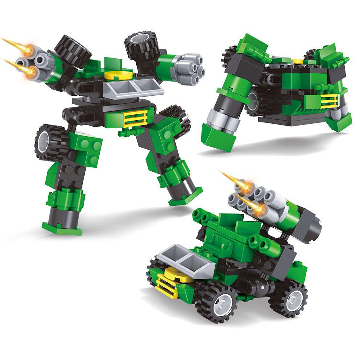 Eğlenceli Oyuncak Ausini Titan Heroes Gunner-3 76 Parça Kız Erkek Çocuk Eğitici