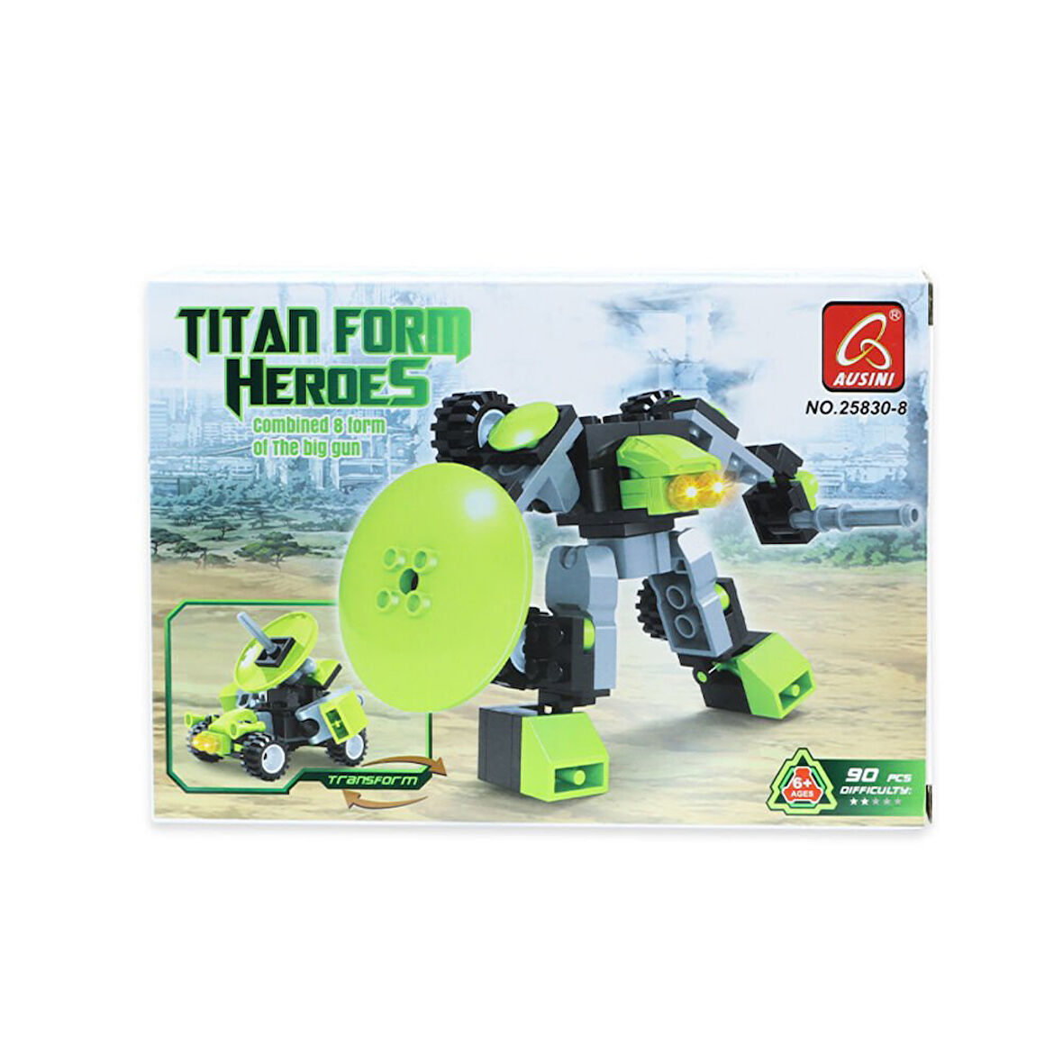 Kız Erkek Çocuk Oyuncak Ausini Titan Heroes Hnight-8 90 Parça Kız Erkek Çocuk Eğitici