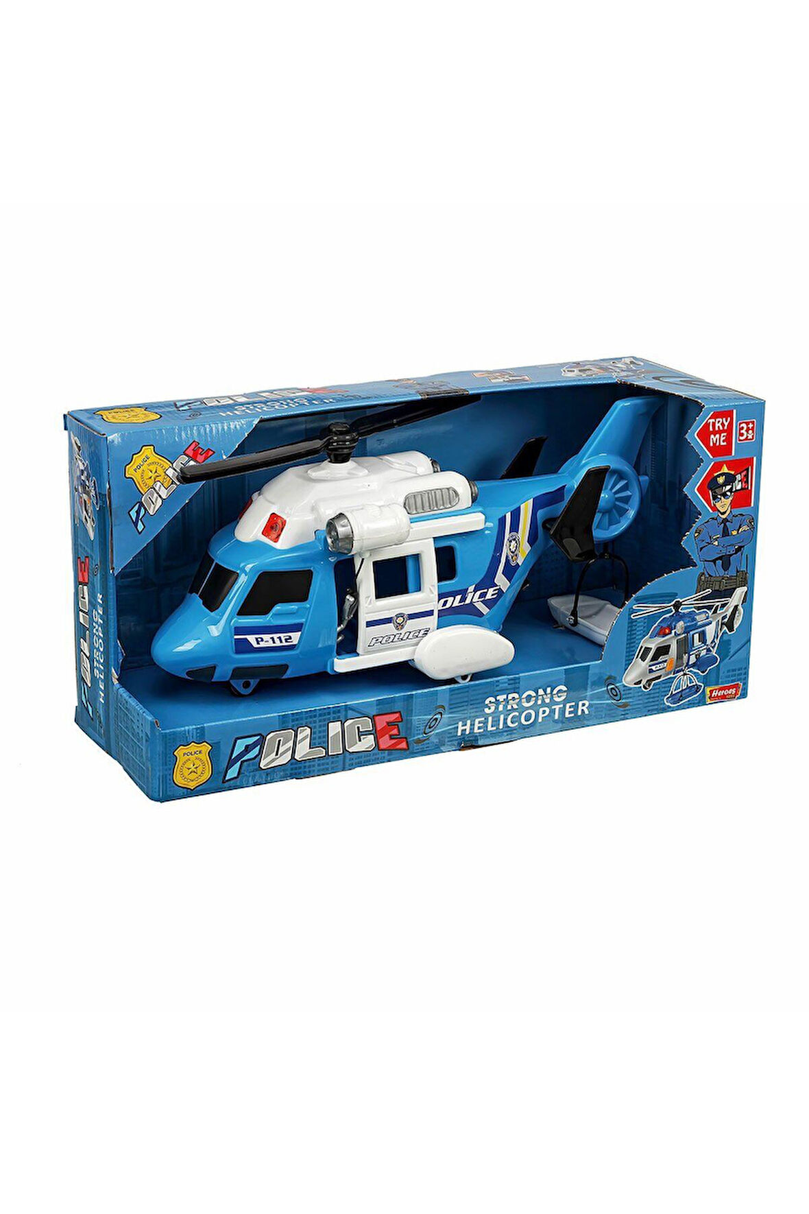 Kız Çocuk Oyuncak Erkek Çocuk Oyuncak ERN-2001 Heroes Toys Helikopter Polis Seti - Eren Oyuncak Eğit
