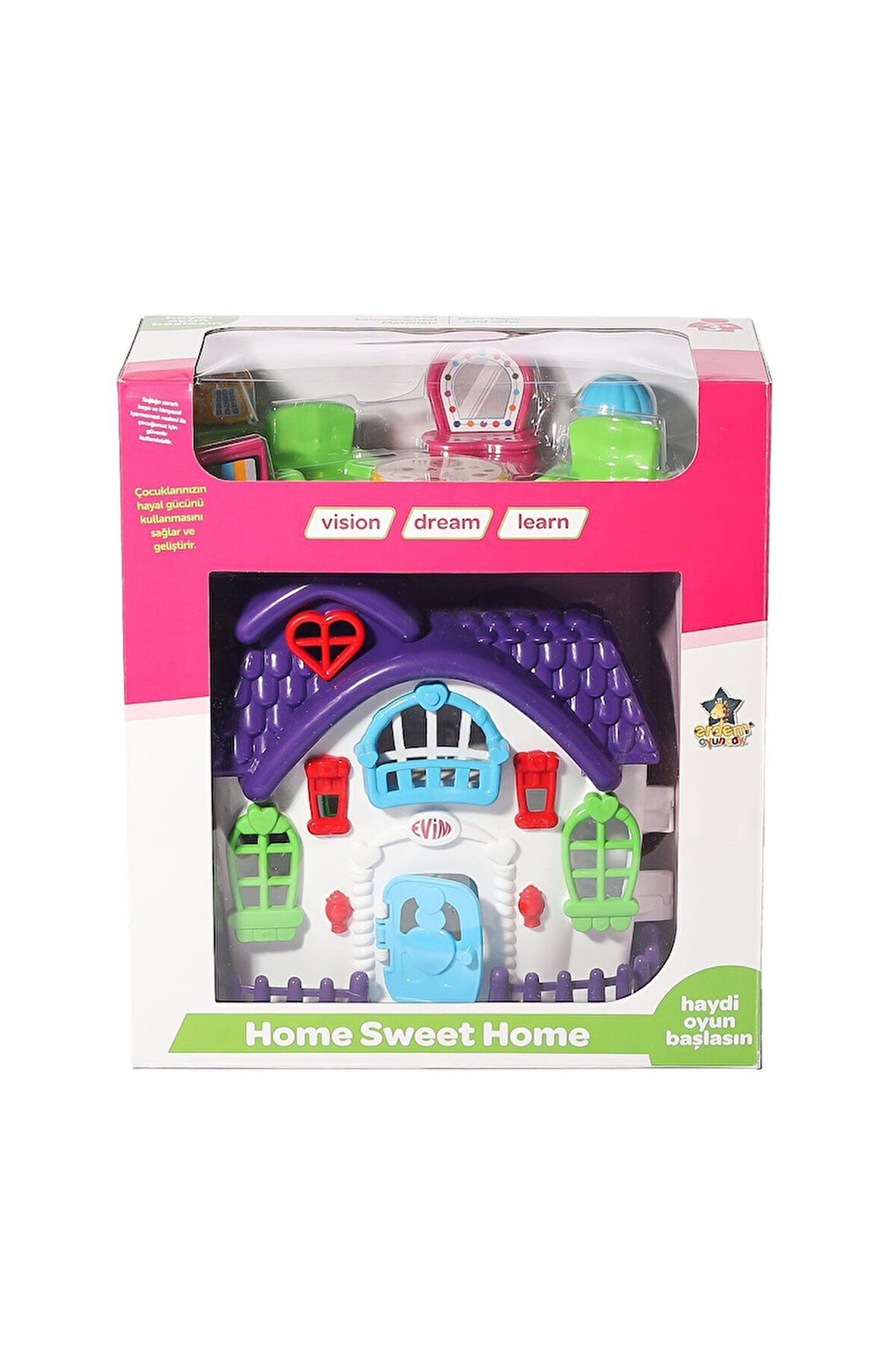 Kız Çocuk Oyuncak Erkek Çocuk Oyuncak ER-123 Güzel Evim Aksesuarlı Eğitici Oyuncaklar