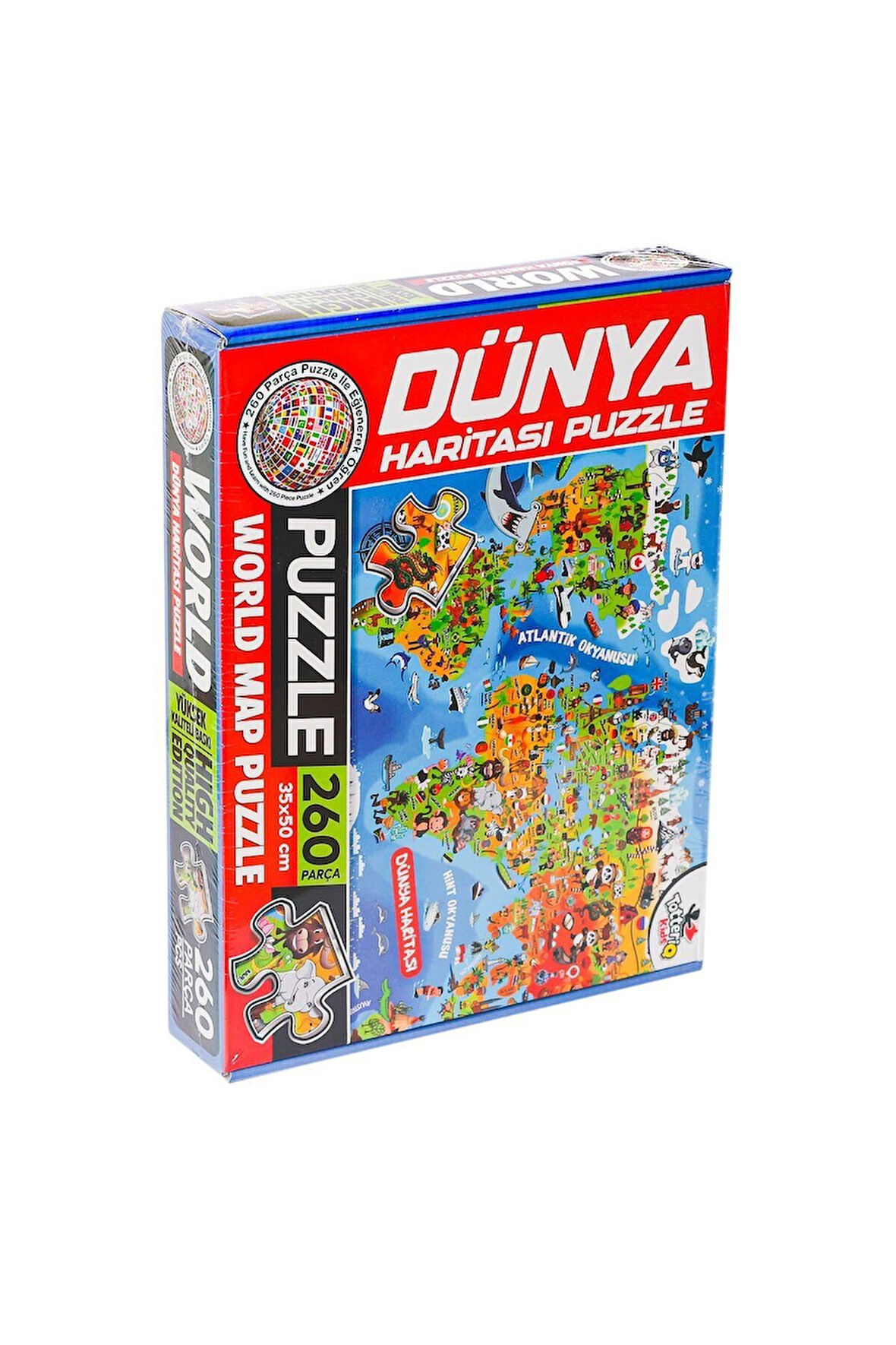 Kız Çocuk Oyuncak Erkek Çocuk Oyuncak 7375 Dünya Kültür Haritası Puzzle -Totteriq Eğitici Oyuncaklar