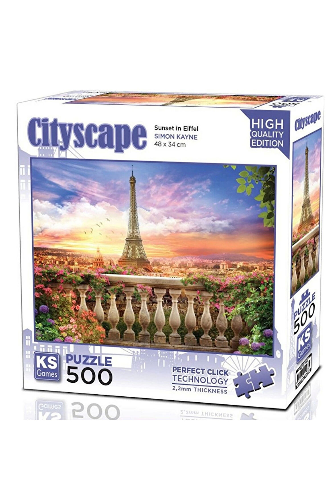 Kız Çocuk Oyuncak Erkek Çocuk Oyuncak KS Games Sunset in Eiffel Puzzle 500 Parça 20066 Eğitici Oyunc