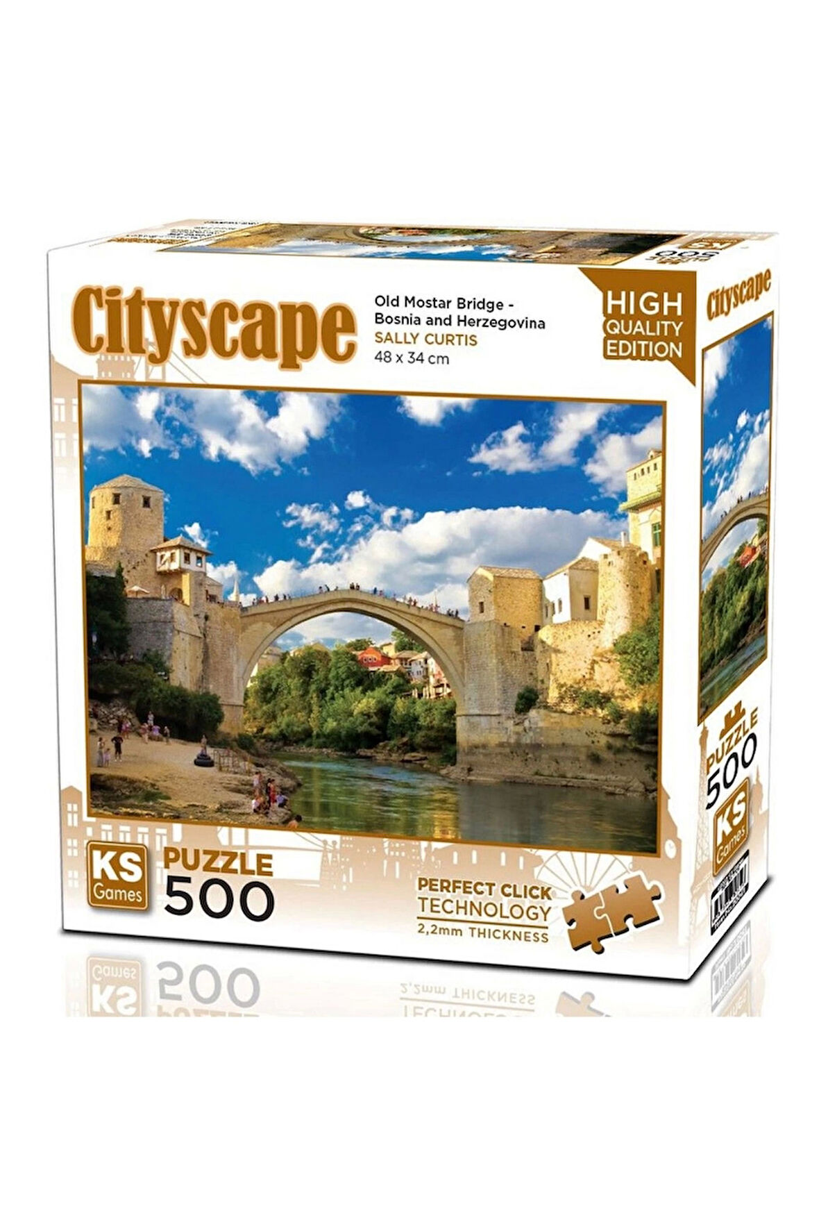 Kız Çocuk Oyuncak Erkek Çocuk Oyuncak Ks Games Old Mostar Bridge Bosna-Hersek Puzzle 500 Parça Eğiti