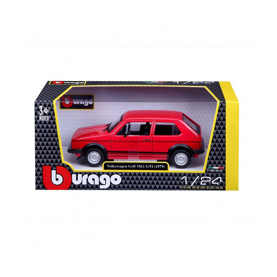 Eğlenceli Oyuncak 21089 Sunman, 1:24 Burago Volswagen Golf Mk1 Gtı Kız Erkek Çocuk Eğitici Eğitici