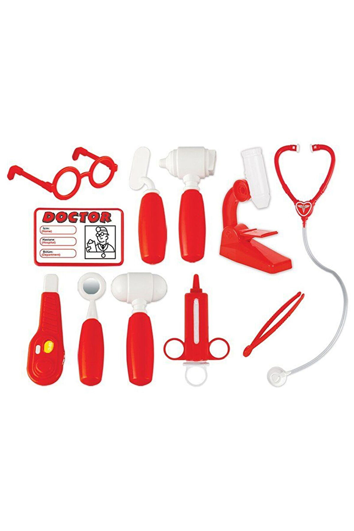 Kız Çocuk Oyuncak Erkek Çocuk Oyuncak Çantalı Doktor Seti Kırmızı Eğitici Oyuncaklar