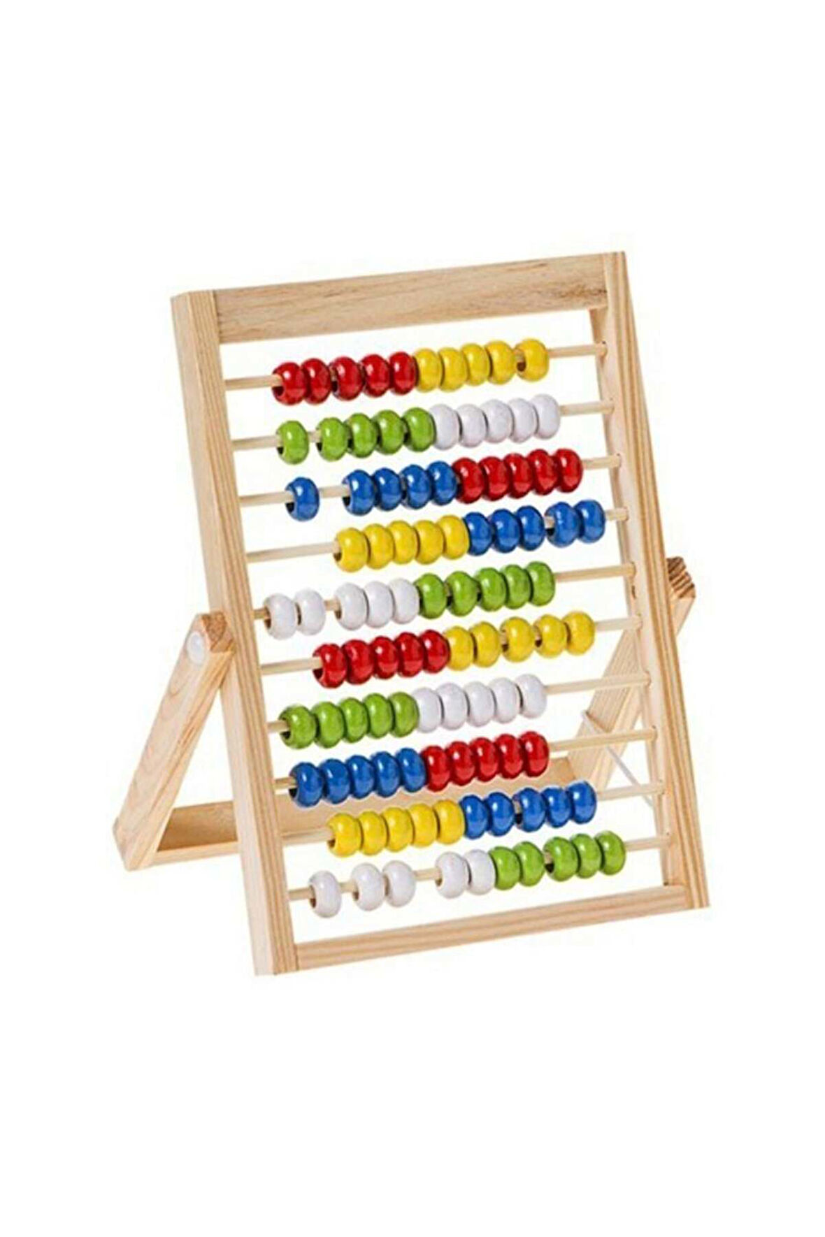 Kız Çocuk Oyuncak Erkek Çocuk Oyuncak Sunman Ahşap Ayaklı Abaküs -Ürün ölçüleri 20 x 16 x 1,5cm Eğit