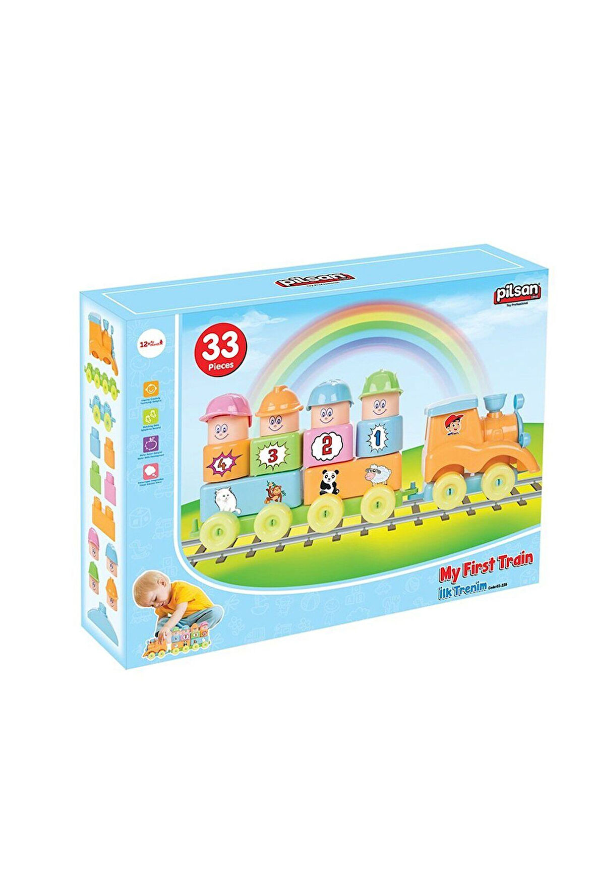 Kız Çocuk Oyuncak Erkek Çocuk Oyuncak 03 228 İlk Trenim 33 Parça Eğitici Oyuncaklar