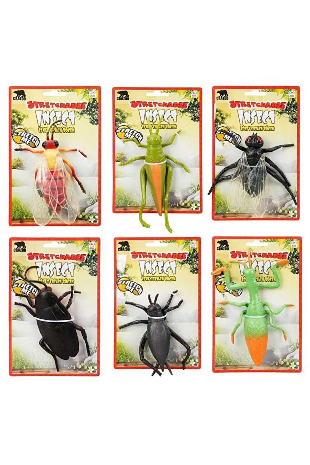 Kız Çocuk Oyuncak Erkek Çocuk Oyuncak Soft Esneyebilen Böcekler Eğitici Oyuncaklar