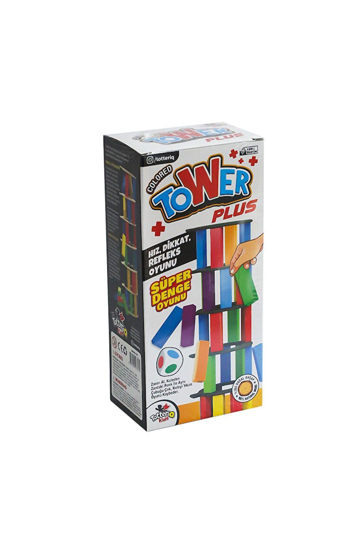 Kız Çocuk Oyuncak Erkek Çocuk Oyuncak 7317 Renkli Plus Tower Süper Denge Oyunu 54adet -Totteriq Eğit