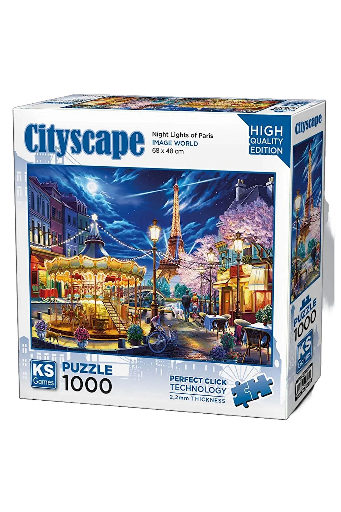 Kız Çocuk Oyuncak Erkek Çocuk Oyuncak KS Games Night Lights Of Paris Puzzle 1000 Parça 20795 Eğitici