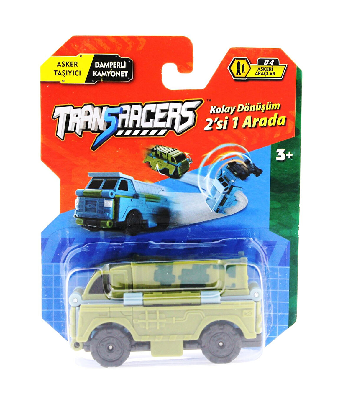 Eğitici Oyuncak Transracers Dönüşen Araçlar Askeri Araçlar Taşıyıcı / Kamyonet Kız Erkek Çocuk Eğitici Öğretici Oyun