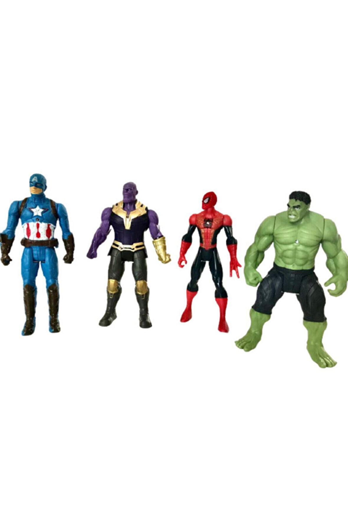 Eğitici Öğretici Çocuk Oyuncaklar Yenilmezler Thanos - Hulk - Captain America - Örümcek Adam 4'lü Sü