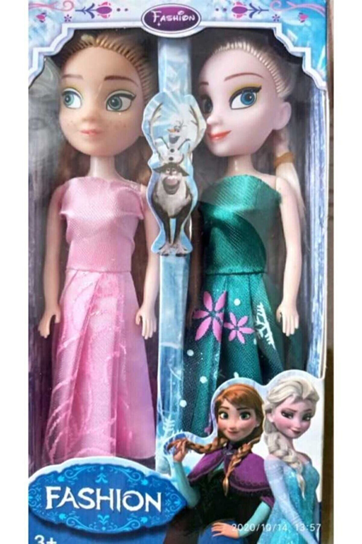Eğitici Öğretici Çocuk Oyuncaklar Bebek Elsa Ve Anna Fashion 2'li