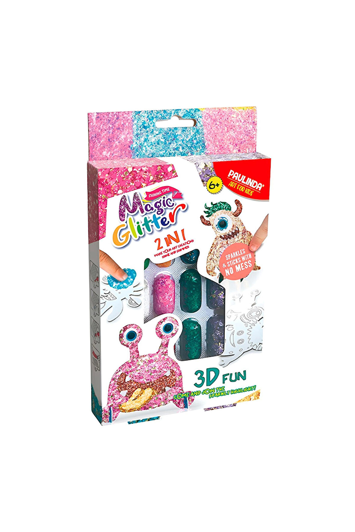 Kız Çocuk Oyuncak Erkek Çocuk Oyuncak Paulinda Glitter 2n1 3D Fun Hobi Set S00095583 Eğitici Oyuncak
