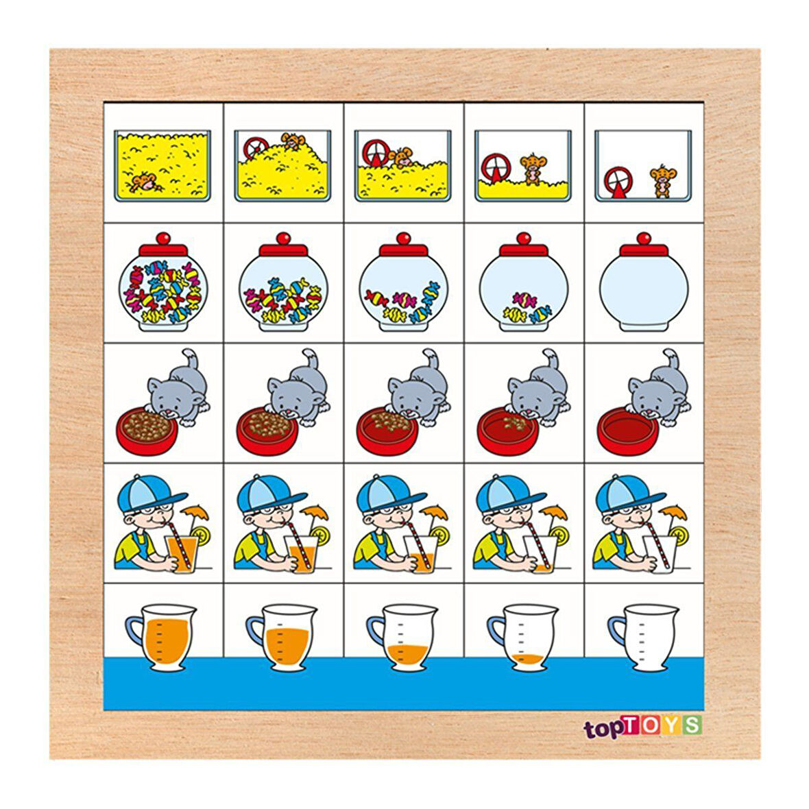 Öğretici Oyuncak CS-7015/19 Chiva, Hikaye Sırala Artan Azalan Hadi Sayalım 7016-7017-7018-7019 Kız Erkek Çocuk Oyunca